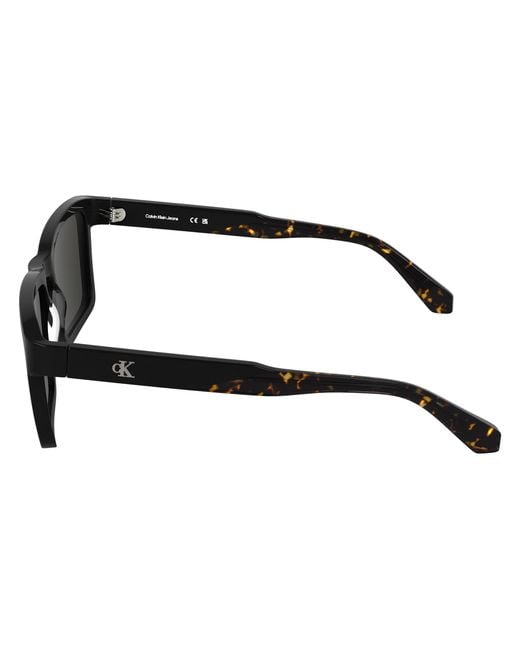 Calvin Klein Black Ckj25617S 001 Sunglasses Acetate Smoke Squared Normal for men