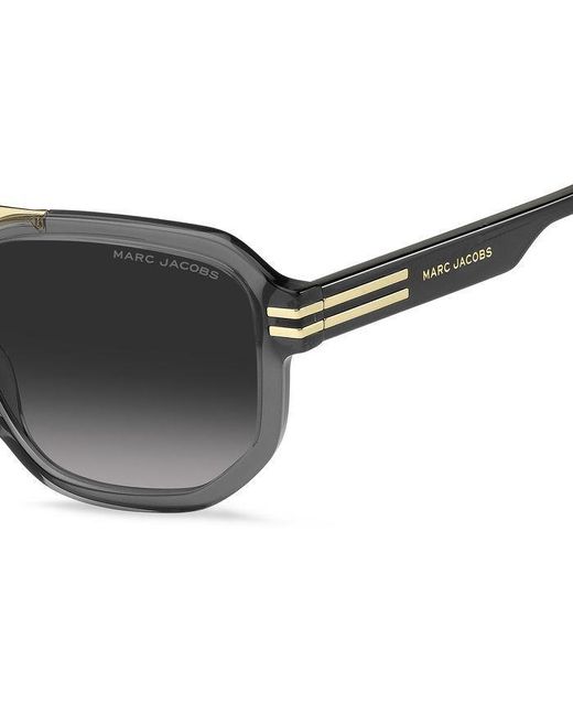 Marc Jacobs Black Marc 588/S Kb7/9O Sunglasses Plastic Squared Shaded for men