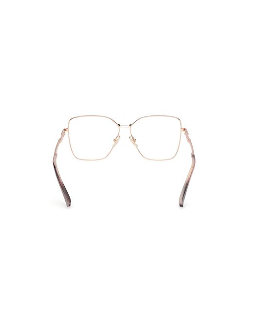 Max Mara Black Mm5187 028 Optical Frames Metal Round Normal