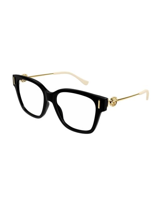 Gucci Black Gg1204O 001 Optical Frames Acetate Squared