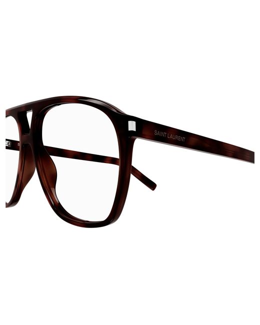 Saint Laurent Black Sl 596 Dune Opt 003 Optical Frames Acetate Transparent Pilot