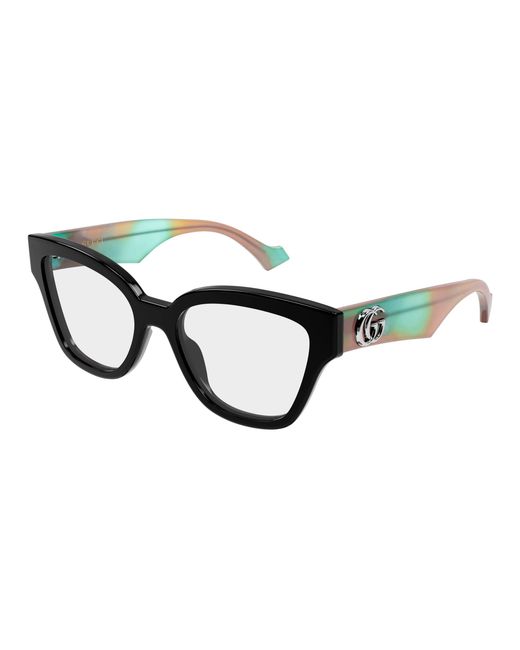 Gucci Black Gg1424O 016 Optical Frames Acetate Transparent Round