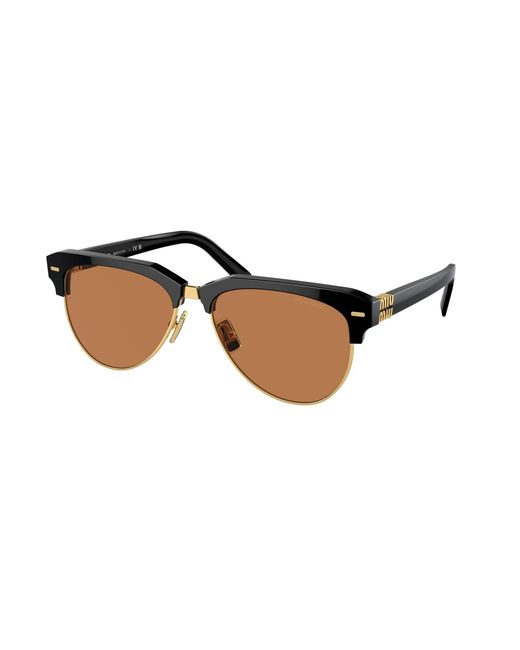 Miu Miu Black Mu 09Zs 1Ab2Z1 Sunglasses Acetate Pilot Normal