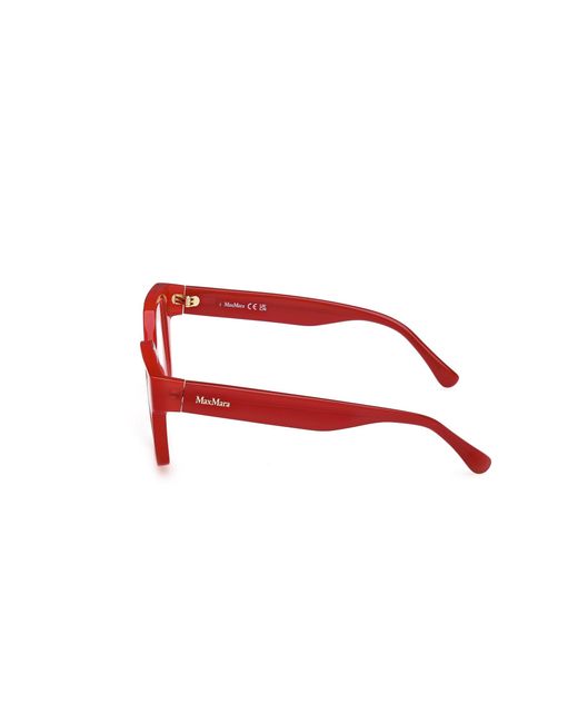 Max Mara Red Mm5184 066 Optical Frames Acetate Geometric Normal