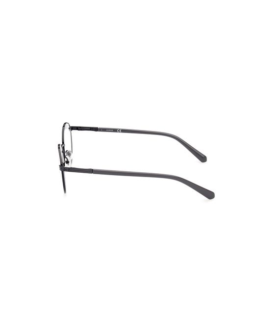 Guess Black Gu50043 001 Optical Frames Metal Round Normal for men
