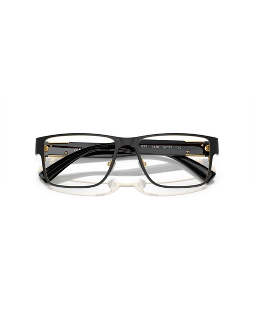 Versace Black Ve1274 1436 Optical Frames Metal Squared Normal for men