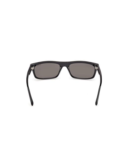 Guess Black Gu00276 01A Sunglasses Injected Smoke Squared Normal for men