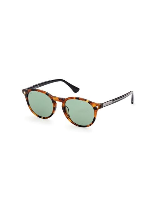 Web Black We0328 56N Sunglasses Acetate Round Normal