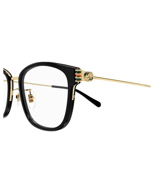 Gucci Black Gg1886Oa 001 Optical Frames Acetate Transparent Round