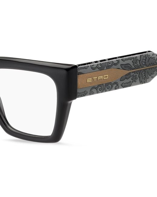 Etro Black 0019 Kb7 Optical Frames Plastic Squared