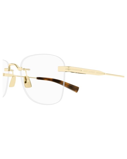 Saint Laurent Black Sl 744 002 Optical Frames Metal Transparent Round