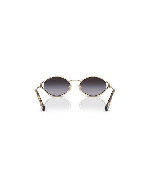 Miu Miu Black Mu 52Ys Zvn5D1 Sunglasses Metal Round Normal Shaded