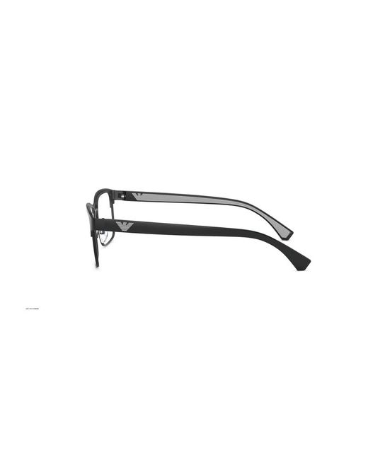 Emporio Armani Black Ea1098 3014 Optical Frames Metal Transparent Squared Normal for men