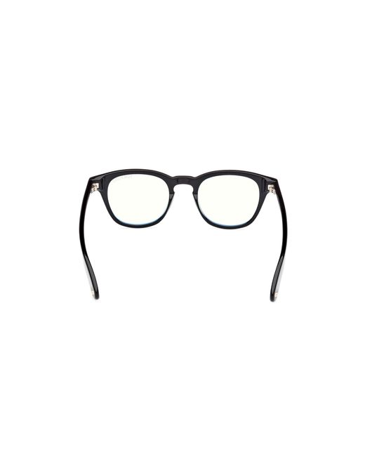 Tom Ford Black Ft5976-B 001 Optical Frames Acetate Round Normal for men