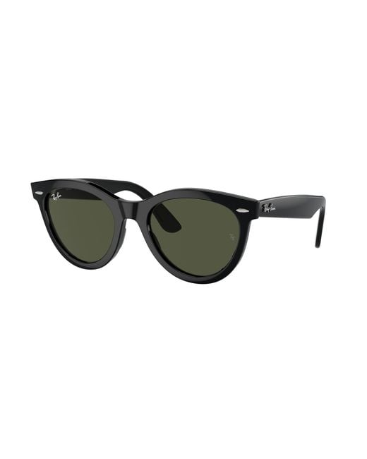 Ray-Ban Black Rb2241f Wayfarer Way Low Bridge Fit Sunglasses