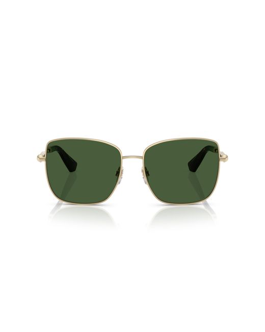 Burberry Green Be3158 110971 Sunglasses Metal Squared Normal
