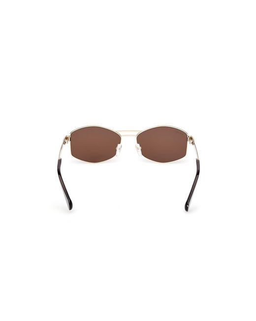 MAX&Co. Black Mo0139 32E Sunglasses Metal Geometric Normal