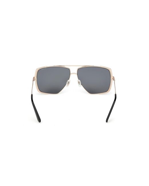 Guess Black Gu00220 02A Sunglasses Metal Smoke Squared Normal