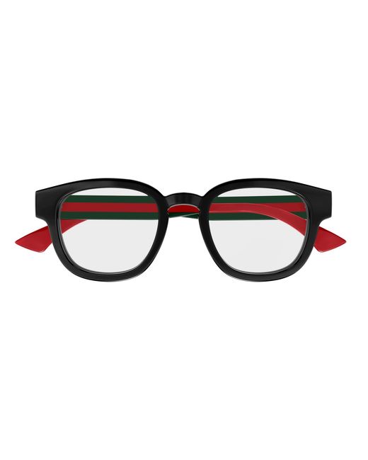 Gucci Black Gg1992O 005 Optical Frames Acetate Transparent Round for men