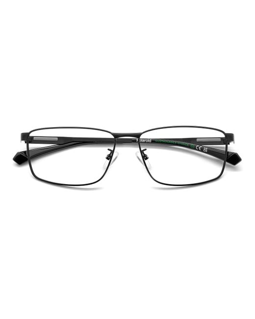 Polaroid Black Pld D534/G 003 Optical Frames Metal Squared for men