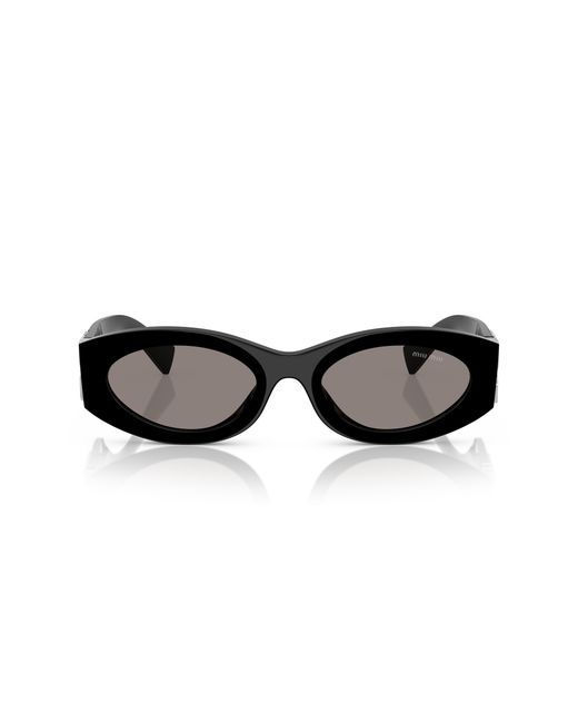 Miu Miu Black Mu 11Ws 0Mu 11Ws 16K80Q Sunglasses Acetate Round Normal