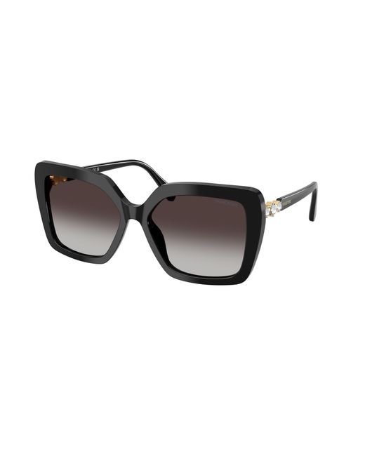 Swarovski Black Sk6049 10018G Sunglasses Acetate Butterfly Normal Nuanced