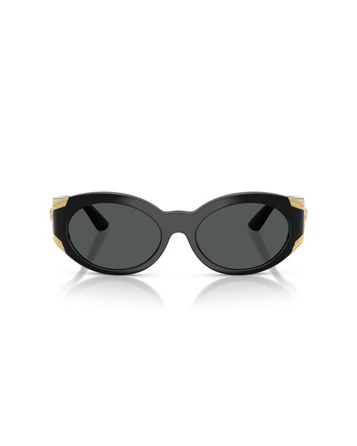 Versace Black Ve4503U Gb1/87 Sunglasses Injected Round Normal