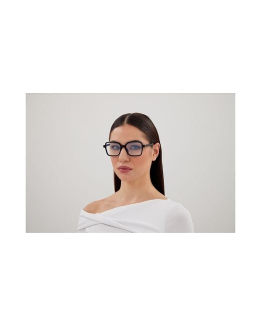 Saint Laurent Black Sl M139 002 Optical Frames Acetate Transparent Squared