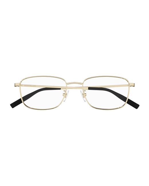 Montblanc Black Mb0373Oa 002 Optical Frames Titanium Transparent Squared for men