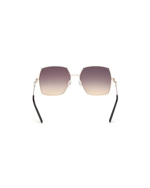 Guess Black Gu00285 05B Sunglasses Metal Smoke Squared Normal