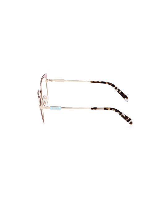 Emilio Pucci Black Ep5219 074 Optical Frames Metal Squared Normal