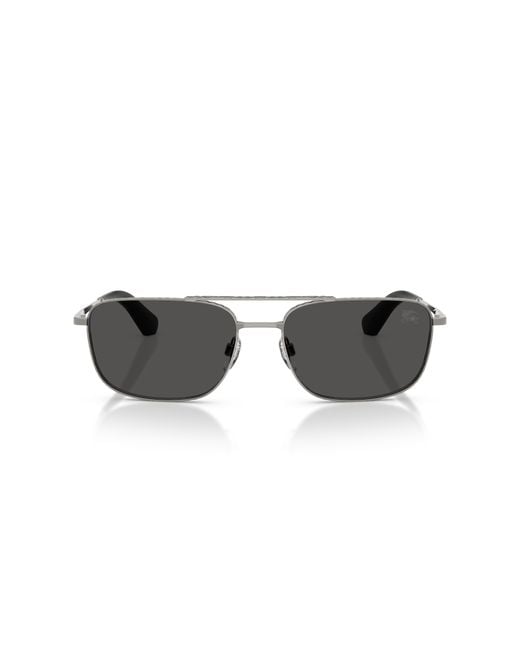Burberry Black Be3170 100387 Sunglasses Metal Pilot Normal for men