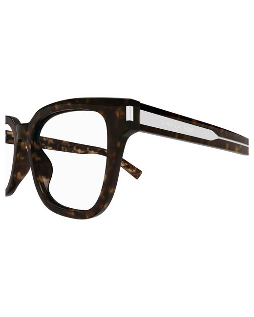 Saint Laurent Black Sl 711 Opt 002 Optical Frames Acetate Transparent Squared for men