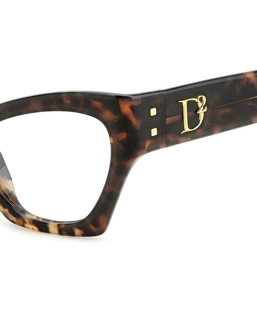 DSquared² Black D2 0133 Aci Optical Frames Acetate Cat Eye