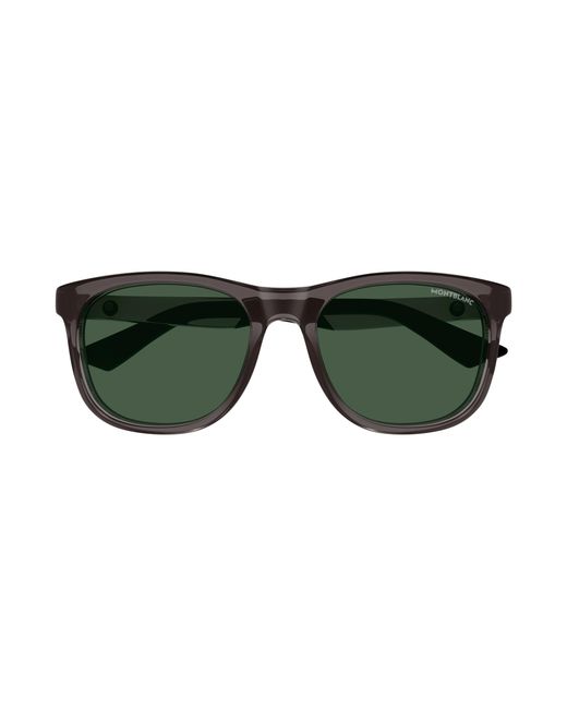 Montblanc Black Mb0400S 003 Sunglasses Injected Squared for men