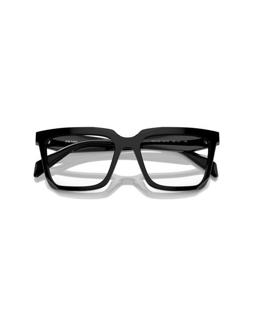 Prada Black Pr A19V 16K1O1 Optical Frames Acetate Squared Normal