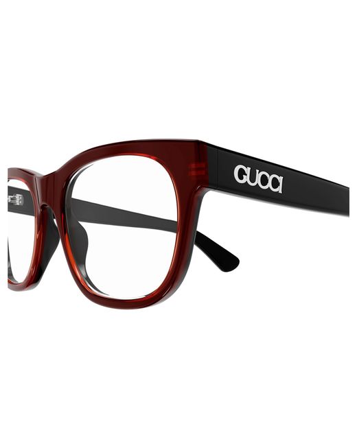 Gucci Black Gg1796O 007 Optical Frames Acetate Transparent Squared for men