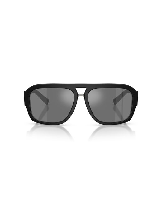 Dolce & Gabbana Black Dg4403 25256G Sunglasses Acetate Pilot Mirrored for men