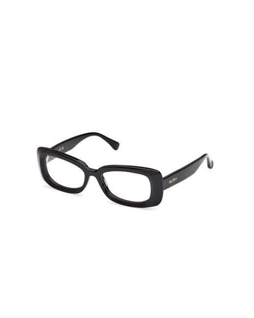 Max Mara Black Mm5233 001 Optical Frames Acetate Squared Normal