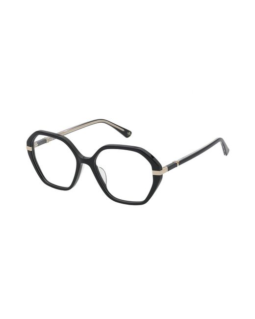 Nina Ricci Black Vnr370 700 Optical Frames Acetate Geometric
