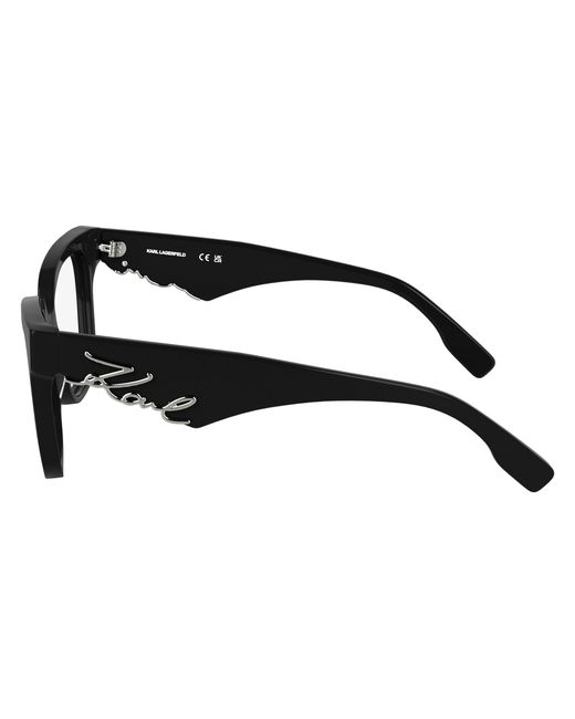 Karl Lagerfeld Black Kl6190 001 Optical Frames Acetate Squared Normal