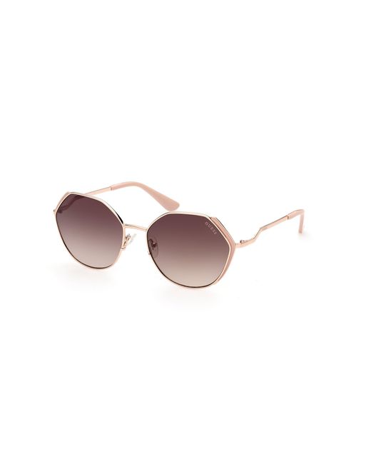 Guess Black Gu7842 28F Sunglasses Metal Geometric Normal Shaded
