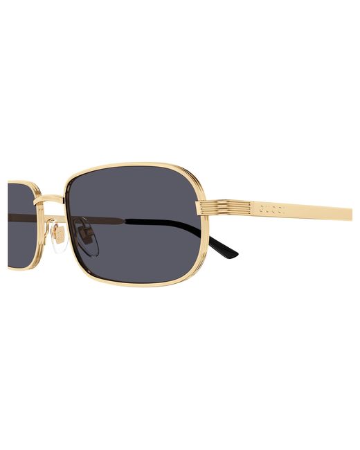Gucci Black Gg1457S 001 Sunglasses Metal Squared Normal for men