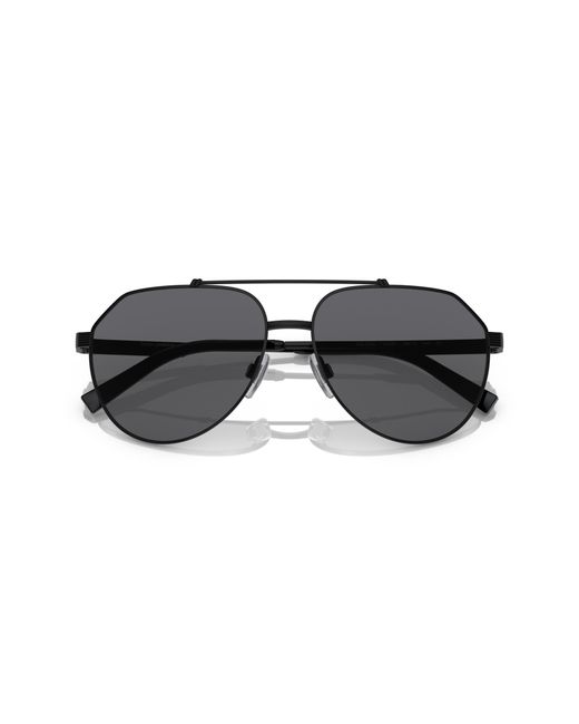 Dolce & Gabbana Black Dg2288 110681 Sunglasses Steel Pilot Polarized for men