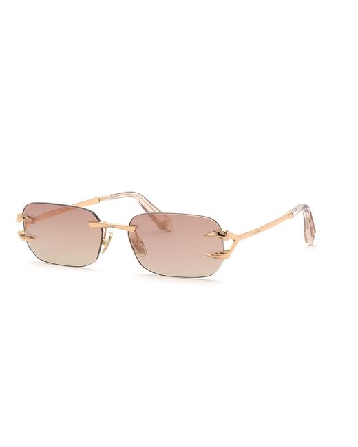 Roberto Cavalli Black Src181 08Fc Sunglasses Metal Squared Mirror Nuanced