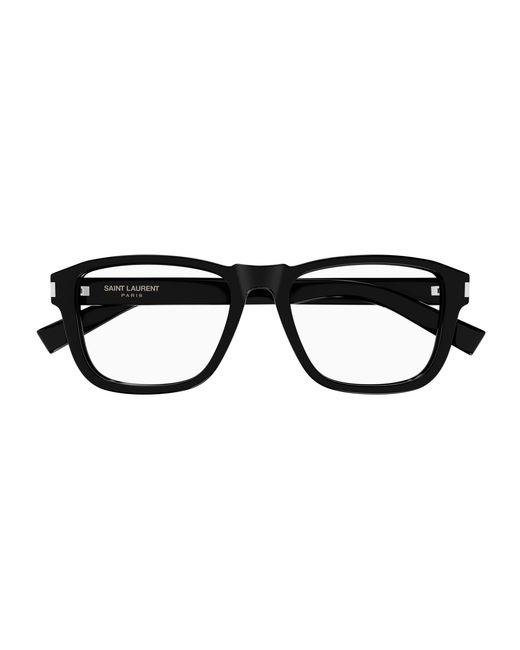 Saint Laurent Black Sl 710 Opt 001 Optical Frames Acetate Transparent Squared for men