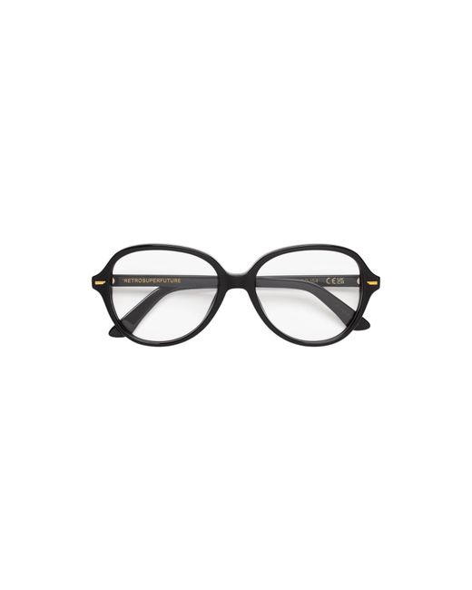 Retrosuperfuture Black Sxn Numero 154 Optical Frames Acetate Butterfly