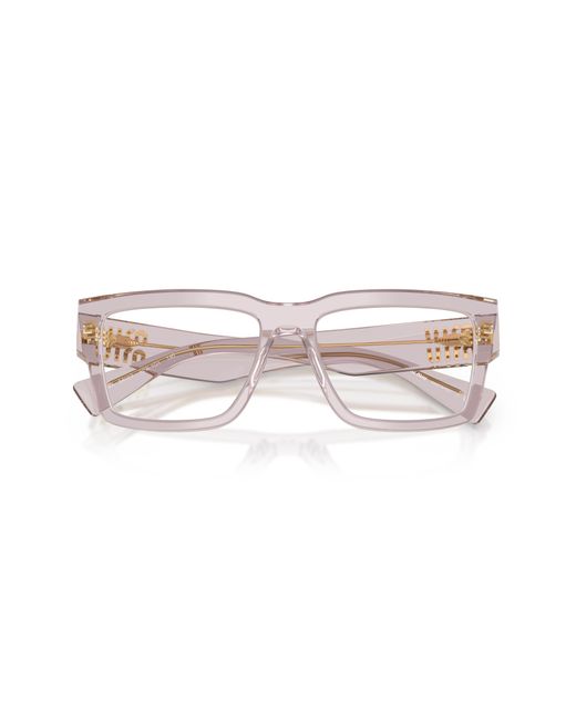 Miu Miu Black Mu 02Xv 12W1O1 Optical Frames Acetate Transparent Squared Normal