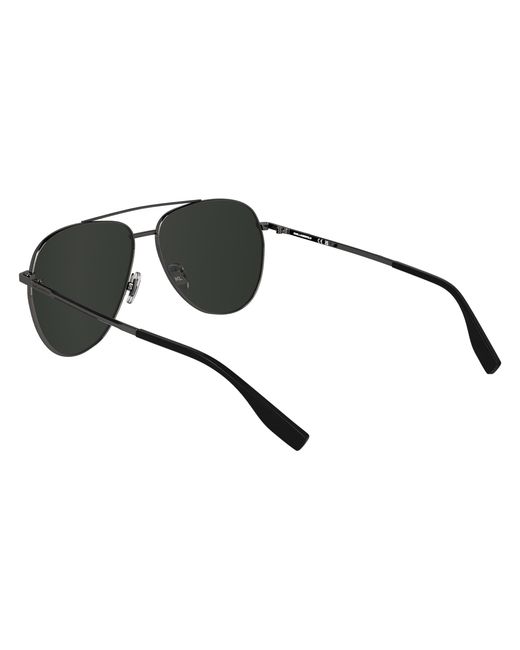 Karl Lagerfeld Black Kl360S 015 Sunglasses Metal Smoke Pilot Normal