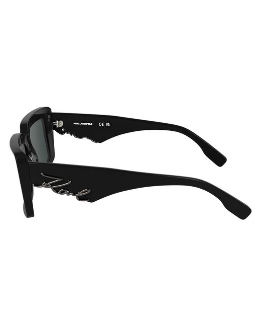 Karl Lagerfeld Black Kl6180S 001 Sunglasses Acetate Squared Normal